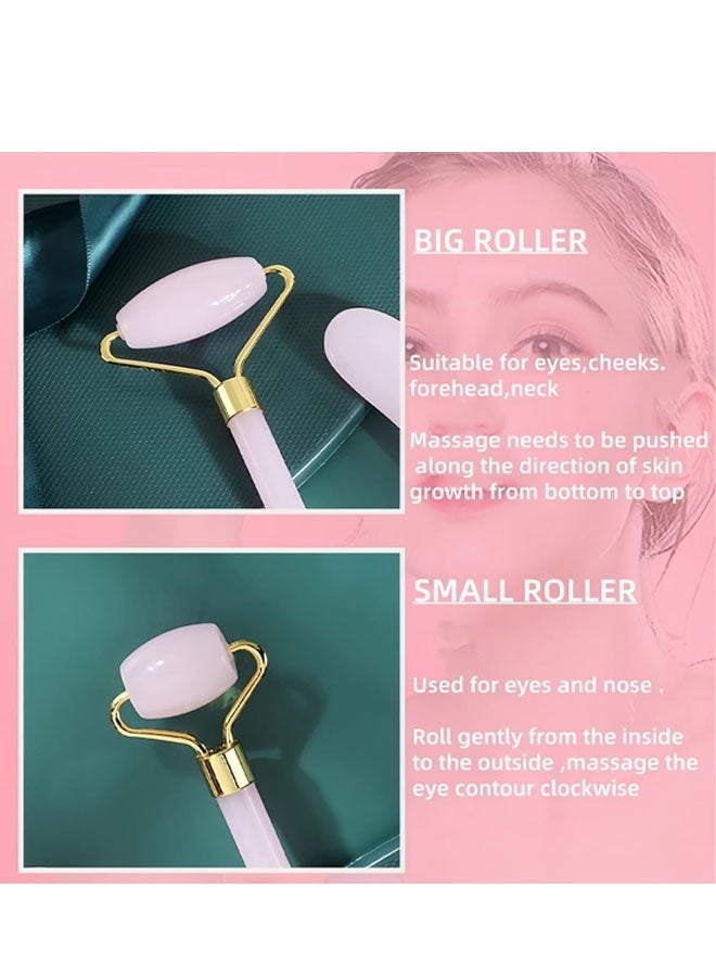 Jade Roller Massage Stick & Gua Sha Set - Natural Stone Facial Massage Tools for Lymphatic Drainage, Anti-Puffiness & Glowing Skin, Spa-Quality Skincare, Gift-Ready Packaging - Image 3